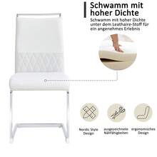 White Dining Chair, 6-Piece Set - 白色 - 查看 11