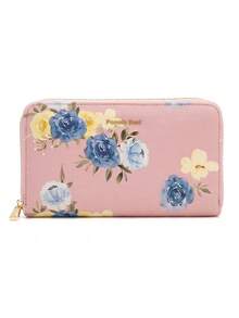 Pomelo Best Women Floral Canvas Zipper Wallet RFID Blocking 12 Card Slots 5 Bill Slots Coin Pocket Large Capacity Long Purse,Small Wallets For Women - Multicolor - View 12
