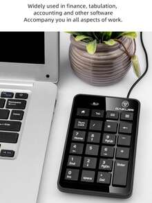 RAIKU Keyboard Input Eksternal Laptop/Mesin Kasir/Personal Laptop dengan Tombol Numerik Mini USB 23 Tombol - View 3