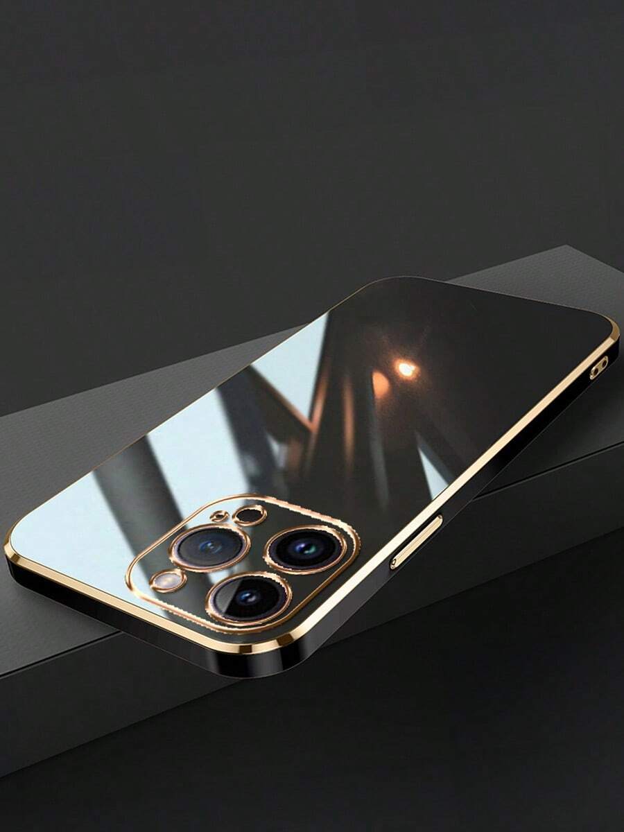 MewTrek Luxury Electroplated Phone Case, New Fashion Silicone Shockproof Soft Shell, Compatible With IPhone / Galaxy Hot Reno Honor - Black - View 1