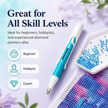 1pc Automatic Diamond Painting Bead Applicator, Diamond Painting Tool Set, Wax-Free Automatic Bead Picker, Comfortable Grip Design, Ergonomic Diamond Painting Pen, Suitable For Adult DIY Crafts, Halloween And Christmas DIY Tools, Applicable Scenes Include Home Decor (Autumn, Christmas And Daily Styles), Office Decor, Girls Birthday Decor And Bedroom Wall Decor - A - View 3