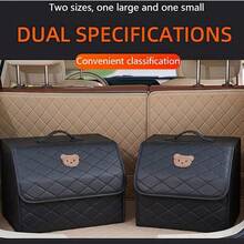 Car Trunk Storage Box Leather MultifunctionalVehicle Foldable Storage Box Organizer Car InteriorAccessories - Multiple Styles - View 2