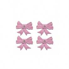 12pcs/8pcs/6pcs/4pcs Pink Bow Drawer Pulls, Children's Room Decor, Decorative Pulls With Screws, Suitable For Baby Bedroom Wardrobe Cabinet - Multicolor - View 7