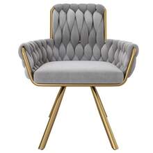 Grey Velvet Dining Chair Set Of 2 - Grey - View 9