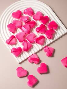 10/20/30/60pcs Mini Water Drop Shaped Cotton Powder Puff, Made Of Super Soft Velvet Material, Designed For Eye And Eye Corner Shaping, Suitable For All Skin Types - Hot Pink - View 7