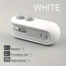 1pc Mini Rechargeable 2-In-1 Sealing Machine With Cutter Blade, Plastic Bag Heat Sealer For Food Freshness, Small Electric Vacuum Sealer, USB Rechargeable Sealing Machine For Food Storage - White - View 13