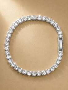 ZCNC New 5pcs/1pc Versatile Minimalist Fashion Elegant Luxury Starry Glittering Bracelet For Women, High-End Stainless Steel - Silver 3 - View 7