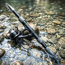 KecchKrezing Telescopic Fishing Rod And Spinning Reel Combo, Complete Fishing Tackle Set With Lures, Hooks, Fishing Line, Beginner Outdoor Freshwater Fishing Gear With Storage Bag - Black - View 3