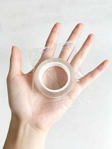 1 Roll Double-Sided Multi-Purpose Tape, Transparent For Daily Use, Strong Stretchable Sealing Strip, Rubber Sealing Strip, Easy To Use - Clear - View 12