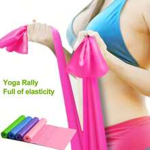 1pc Flat Resistance Band, Elastic Stretch Band For Yoga, Pilates, Physical Therapy, Home Gym Fitness Training - Multicolor - View 1