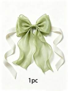 1/2pcs Bow Curtain Tiebacks, French Silk Elegant Lace Ribbon Hooks, No Drilling Installation, Suitable For Wedding, Baby Shower, Birthday, Bedroom Decor - Multicolor - View 13