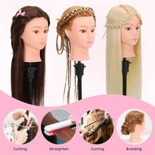 Hair Mannequin Head Practice Head For Braiding | Manikin Head With Clamp Stand Doll Head For Hair Styling Practice Kit For Kids And Cosmetology - View 5