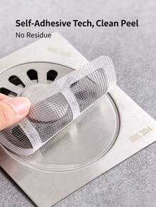 Disposable Drain Mesh Stickers For Kitchen Food Residue Filtration, Bathroom Drain Hair Catcher, Anti-Insect And Anti-Odor Drain Net, Use And Toss - A - View 8