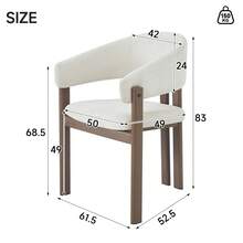 Brown Dining Chair - Metal Frame, Walnut Color - Walnut - View 5