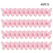 40pcs Edible Butterfly Cake Decorations, Wafer Paper Butterfly Cupcake Toppers, Wedding Birthday Party Cake Decor - View 9