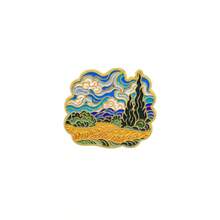 Van Gogh Starry Night Enamel Lapel Pin Badge, Suitable For Backpacks And Bags, Cool Decoration, Gift For Friends - Multicolor - View 15