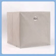 Cube Storage Bin With Oval Handle Non-Woven Foldable Large Capacity Closet Organizer For Clothes Bedding Toys - View 7