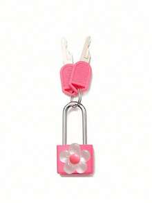 Metal Mini Padlock With Cute Transparent Flower Decoration, 2 Keys, Outdoor Small Combination Lock, No Assembly Required, Small Luggage Lock, Metal Key Lock, Suitable For Suitcase, Pencil Case, Backpack, Travel Accessories, School Locker, Sports Locker, Fence, Waterproof Combination Lock, Toolbox, Perfect For Graduation Season, Back To School, Teacher's Day Gift, Travel Accessory - Multicolor - View 14