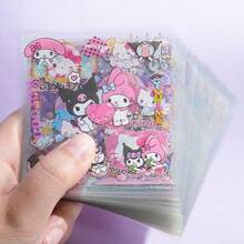 192pcs PET Sticker Set, Sanrio Hello Kitty & Friends And "Vanilla Roll" Outdoor Theme, Waterproof, Cute Cartoon And Animal Patterns, Suitable For DIY Crafts, Scrapbooking, Decorating Laptops Or Water Bottles, Making Handmade Artworks Or Photo Albums - Multicolor - View 2