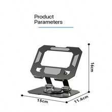 Adjustable Alloy Tablet Stand, Black Silver 360° Rotating, Non-Slip Stable Base, Foldable, Easy To Store And Carry, Suitable For 4-13 Inch Tablet Devices, Desktop Tablet Alloy Stand Foldable Rotating Portable Height Adjustable Cooling Stand - View 10