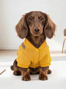 1件寵物衣服 狗狗貓咪服飾 小狗幼犬可愛春秋舒適運動衫系列 卡通運動衫 - 獅子 - 黃色 - 查看 2