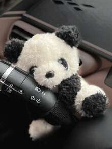Car Interior Gear Shift Lever Decoration, Fashion Creative Women's Gear Shift Decor, Can Be Installed On Gear Shift Lever, Turn Signal Lever Or Wiper Lever, Soft Panda Decoration, Easy To Install, Suitable For Most Car Models - A - View 6