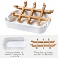 Automatic Draining Soap Dish, Modern Minimalist Style Bathroom Soap Tray, Open Mesh Design, Suitable For Shower, Bathroom, Kitchen. Minimalist Fashionable Bathroom Accessory, Soap Holder - Multiple Styles - View 2