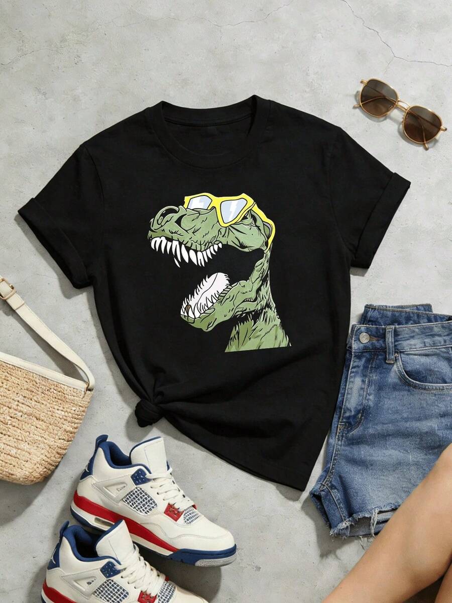Women T-Shirts - 黑色 - 查看 1