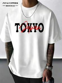 Christmas [Double-Sided Printed] Men's Casual Shirt - Double-Sided Color Blocked American Street Style Text Print Short Sleeve Shirt, Hot Item - Black - View 8