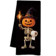 Funny Halloween Pumpkin Skeleton Bathroom Hand Towel, 16x24 In Funny Halloween Pumpkin Head Skeleton Decor, Spooky Toilet Paper Hand Towel For Bathroom Decoration - Pumpkin Ghost - View 8