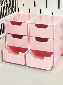 3-Layer Drawer Storage Box, Used For Storing Jewelry, Hair Accessories, Earrings And Small Items, Furniture Office Study Desk Organizer, Jewelry Storage Box, Drawer-Style Cosmetic Storage Box, Bedroom Decor Desk Organizer, Home Desk Drawer Storage, Suitable For Women - Multicolor - View 3