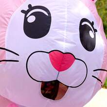 Easter Bunny Clown Adult Inflatable Costume - Funny Cute Rabbit Cosplay For Halloween Purim And Glamorous Mascot Attire - Multicolor - View 7