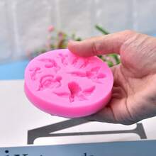 1pc Angel Shaped Silicone Mold, 3D Fondant Mold - Pink - View 4