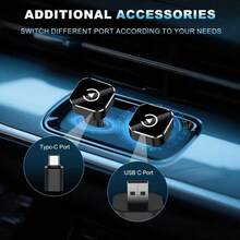 2026升級版雙模無線CarPlay轉接器，將有線CarPlay轉為無線與Android Auto，5GHz穩定低延遲，金屬散熱玻璃面板，免電池維護，即插即用通用汽車接收器 - Q1A白標 - 查看 8