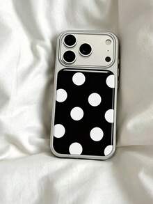 Ins Style Polka Dot Premium Phone Case Compatible With Iphone 11/17 Pro Max, Niche 16 Plus Glossy 15 Pro/14 Anti-Drop Minimalist 13 Elegant Full Coverage Protective Cover - Multicolor - View 2