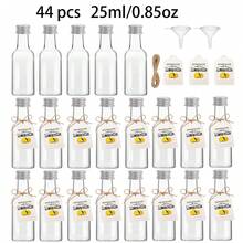44pcs/4pcs Empty Plastic Lemon Juice Bottles With Lids, Mini Refillable Bottles With Lemon Labels, Jute Rope And Funnel, Suitable For Homemade Lemonade, Juice, Wedding, Party Favors, Beach Trips, Picnics, Holiday Gatherings And Kitchen Decor - Transparent K - View 16