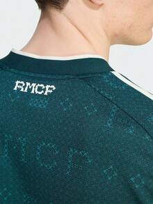 Adidas Men's REAL A JSY Short Sleeve Knit Collarless T-Shirt TJZ7205 - Dark Green - View 5