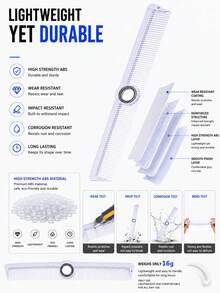 WANMEI Rotating Bearing Hair Comb Professional Haircutting Comb Head Hair Cutting Comb Double-Sided Wide Tooth & Fine Tooth Hair Comb Rotating Hairstyle Comb Barber Salon Hair Cutting Styling Tool - Multicolor - View 9