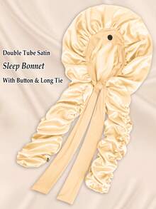 Mũ ngủ satin dài buộc dây cho nữ, mũ ngủ lụa điều chỉnh được, phù hợp cho tóc tết dài, mũ bảo vệ tóc mềm mại ban đêm - Nhiều màu - Xem 16