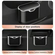 Car Door Hanging Trash Can, Press‑Type Flip Lid Vehicle Waste Bin, Multi‑Purpose Car Interior Storage Organizer For Door Side, Universal Automotive Garbage Container - 1pc - View 6