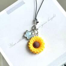 1/2pcs Transparent Star & Sunflower Phone Charm Pendant, Creative Small Accessory, Suitable As Gift - Multicolor - View 7
