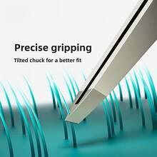 Stainless Steel Professional Thick Eyebrow Tweezers, Slanted Tip Small Tweezers, Universal Hair Removal Tweezers, Suitable For Beard Trimming - A - View 5