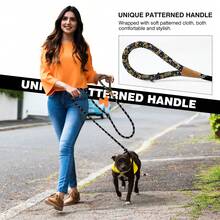 Lynxking Dog Leash Reflective, Heavy Duty Comfortable Strong Rope Leash For Large Medium Small Dogs No Pull Pet Training - Black - View 5