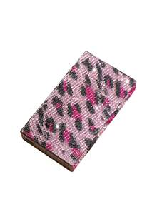 Full Rhinestone Leopard Print Mini Hair Clip Storage Box, Luxury Portable Multi-Functional Storage Box, INS Style Makeup Tool Storage Bag. Flip Cover Dust-Proof Design, Suitable For Travel, Hotel, Commuting And Daily Use. Exquisite Rhinestone Leopard Print Design, Perfect For Beauty Bloggers And Makeup Lovers, Can Store Mini Makeup Brushes, Lip Brushes, Fashionable And Versatile Makeup Storage Item. Couples, Birthday Gift, Back To School, Teacher's Day - Multicolor - View 14