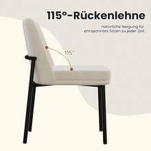 Dining Chairs Set Of 6, Beige Velvet Modern Style - 米色 - 查看 8