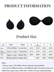 2 Pairs New Strapless Bras, Round Invisible Push-Up Cup Design, Self-Adhesive, With Adjustable Straps, Suitable For Camisole And Backless Dress - Multicolor - View 2