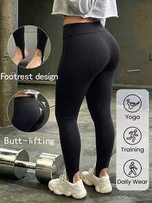 Women's Solid Color Casual Versatile Daily Wear Slim Fit Tapered Leg Pants Black - Black - View 1