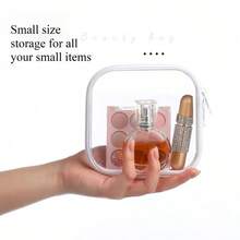 1/2pcs Transparent Hard Shell Zipper Storage Bag, Transparent Hard Plastic Zipper Pouch, Double Zipper Hard Shell Storage Bag, Travel Storage Bag, Transparent Makeup Bag, Suitable For Storage, Snack Bag, Pencils, Building Blocks, Travel Essential - View 9