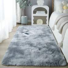 1pc, Tie Dye Pink/Camel/Light Gray Plush Rug Fluffy Area Rug, High Quality Cute Comfortable Warm Plush Area Rug, Interior Decorative Rug, Long Path Rug For Dining Room, Kitchen, Hallway, Bedside, Bedroom And Living Room - Light Grey - View 16
