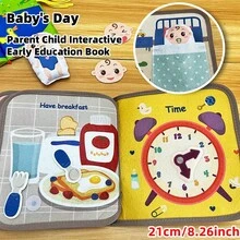 Regalo de juguete para bebé, libro de tela suave juguete para bebé, libro de aprendizaje de tela colorida para bebé, juguete para cochecito, regalo de Navidad, Halloween y Acción de Gracias - Rojo - Ver 11
